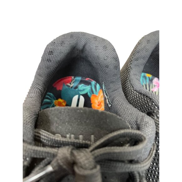 NOBULL Womans Black Floral Canvas Low Sneakers Sz 10.5 SKU 9587 - Picture 8 of 15